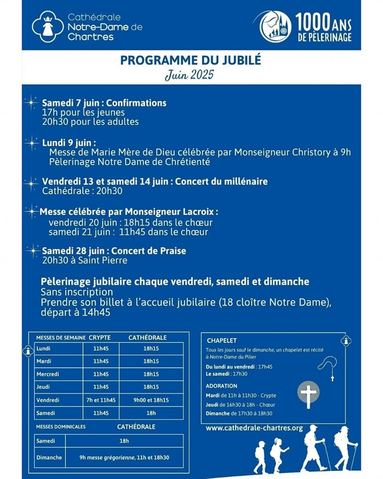 2025 JUBILE PROGRAMME DE JUIN