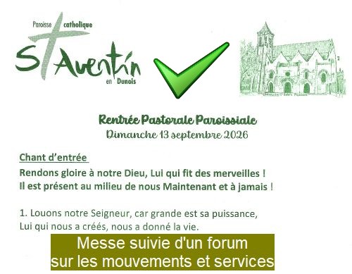 2026 feuille messe de rentree vert 500 legende bouton