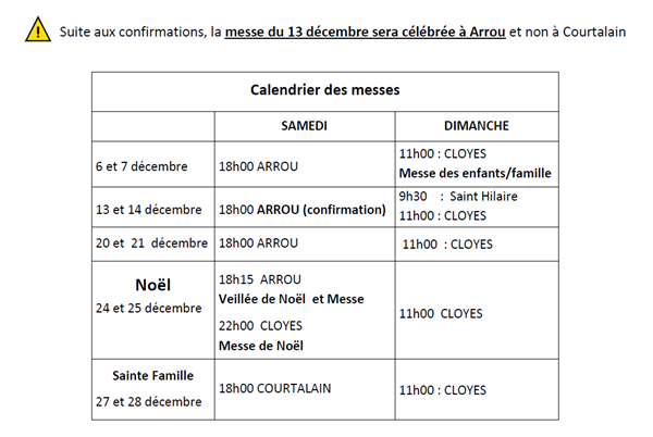 messe dec 25