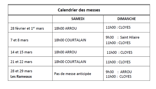 messe mars 26